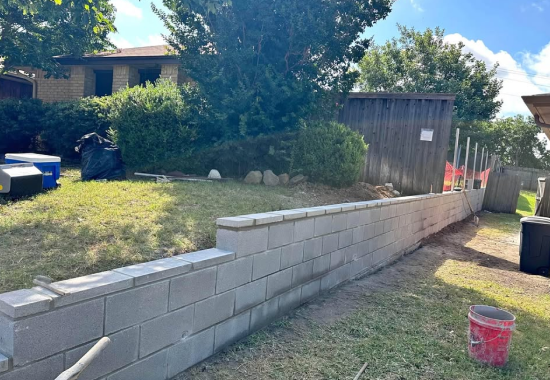 Modern Block Wall Installation