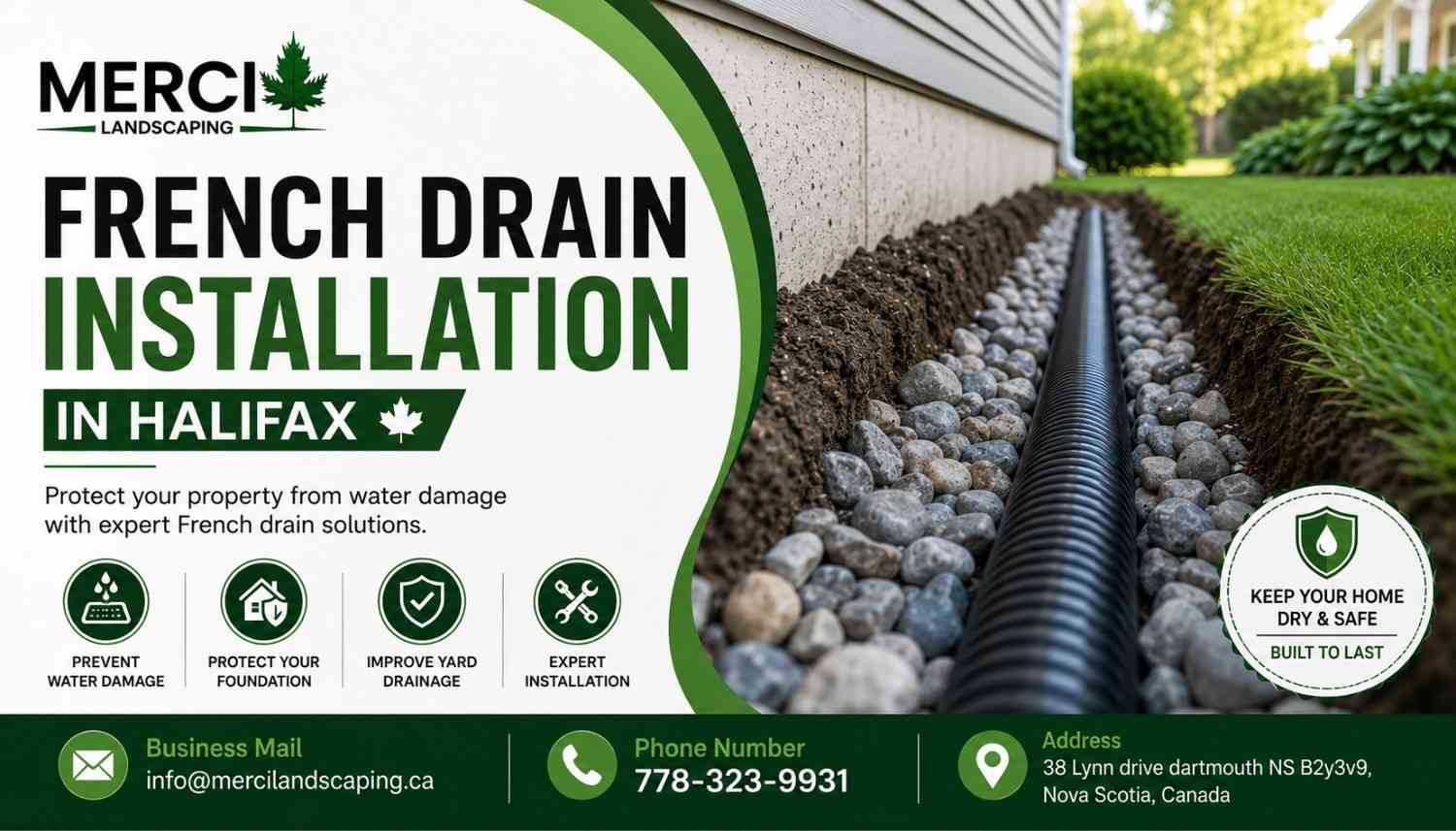 What is the best drainage solution for a sloped yard and do you need a French drain